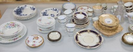 A collection of part tea services, including Royal Doulton 'Arcadia', Royal Albert 'Orient', six