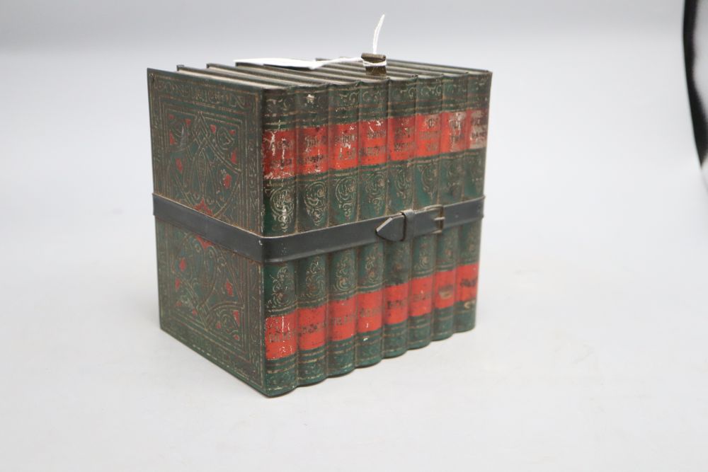 A biscuit tin in the form of eight leather bound 'Old Curiosity Shop' books, (Huntley and Palmer), - Image 2 of 5