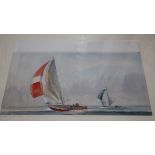 Dennis John Hanceri (1928-2011) three watercolours, Yachting scenes, signed, largest 33 x 53cm,