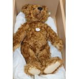 A Steiff replica 1997 teddy red brown boxed with certificate