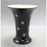 A black Sylvac Collon Stars vase, c.1920, height 24cm