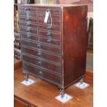 A Regency mahogany 16 drawer collector's cabinet, W.45cm, D.29cm, H.64cmCONDITION: Good original
