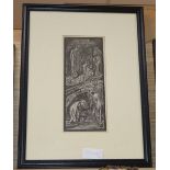 Edward Coley Burne-Jones, photogravure, The Nativity St Philip's, 25 x 10.5cm