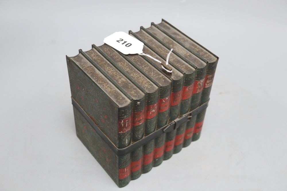 A biscuit tin in the form of eight leather bound 'Old Curiosity Shop' books, (Huntley and Palmer), - Image 3 of 5