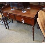 A Regency mahogany side table / wash stand, W.108cm, D.56cm, H.77cmCONDITION: The top is marked