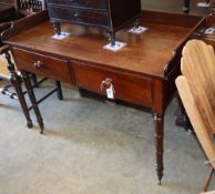 A Regency mahogany side table / wash stand, W.108cm, D.56cm, H.77cmCONDITION: The top is marked