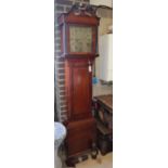 A George III mahogany eight day longcase clock, the brass dial marked Stump & Bubb, Bradford, (