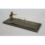 A limited edition bronze titled 'Bonjour Madame Canard', signed S L Joan