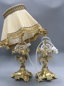 A pair of gilt metal 'grapevine' table lamps