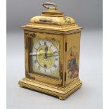 A gilt chinoiserie mantel clock, height 25cm
