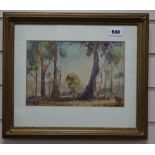 H. Martin, watercolour, Near Orange, New South Wales, signed, 18 x 28cm