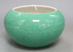 A 19th century Chinese green crackleglaze bowl, height 13cmCONDITION: heavy crazing throughout, some