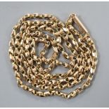 An Edwardian 9ct chain, 47cm, 5.2 grams.