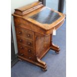 A Victorian walnut Davenport, W.65cm, D.54cm, H.86cm