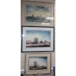 Rowland Hilder (1905-1993), three signed limited edition prints, including Oast Houses at