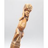 A carved fertility stick, c.1840, length 79cm