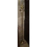 A brass coat stand, H.170cm