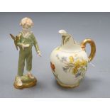 A Royal Worcester figure, modelled by F G Doughty titled 'The Parakeet', no.3087, together with a