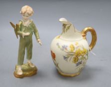 A Royal Worcester figure, modelled by F G Doughty titled 'The Parakeet', no.3087, together with a
