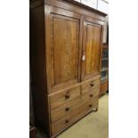 A Regency mahogany linen press, W.124cm, D.52cm, H.200cmCONDITION: Overall a nice faded