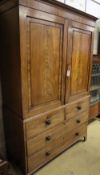 A Regency mahogany linen press, W.124cm, D.52cm, H.200cmCONDITION: Overall a nice faded