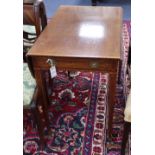 A George III satinwood banded mahogany Pembroke table, W76cm, D.51cm, H.72cm