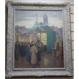 William Matthews, 'Tarbert Fair' (Winter Collection 1993), oil on canvas, label verso, Cyril