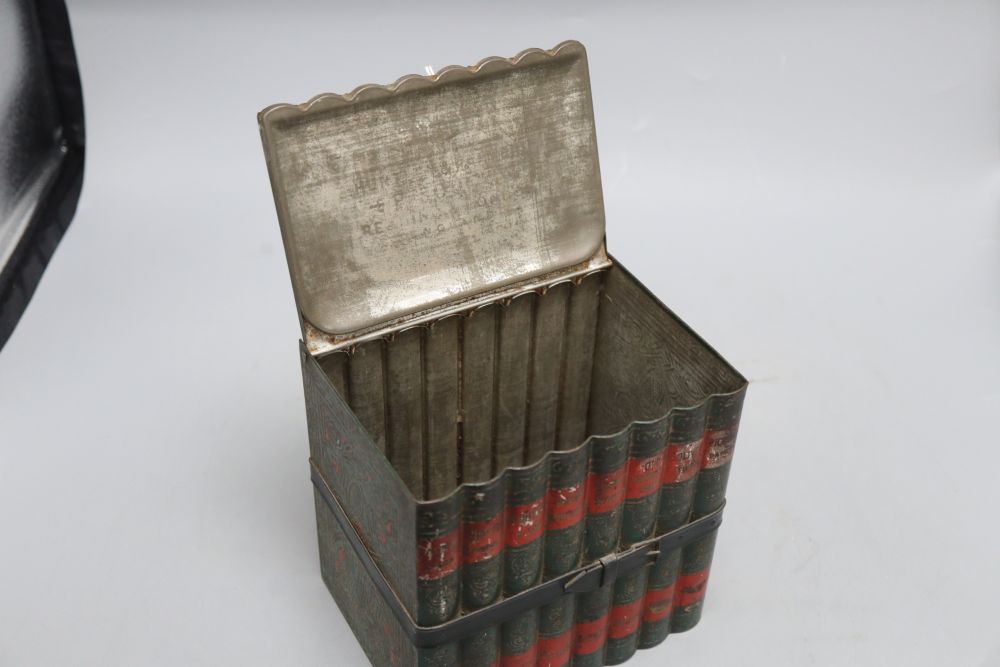 A biscuit tin in the form of eight leather bound 'Old Curiosity Shop' books, (Huntley and Palmer), - Image 5 of 5