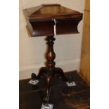 A Victorian rosewood teapoy, W.39cm, D.34cm, H.80cm