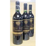 Three bottles of Chateau Certan-Giraud Pomerol 1986