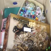 A large quantity of assorted costume jewellery.