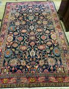 A Persian Mahal blue ground carpet, 332 x 202cm