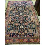 A Persian Mahal blue ground carpet, 332 x 202cm