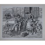 Stanley Anderson (1884-1966), line engraving, 'The Clothes Peg Maker' signed and inscribed Ed 60, 17