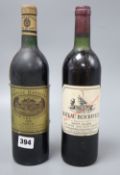 Two bottles of wine: St. Juliens and Pauillac
