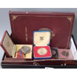 A quantity of assorted silver and other medallions to include Elizabeth II Coronation medal