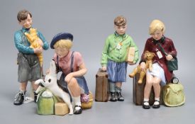 Royal Doulton figures - Limited Edition, Children of the Blitz 1990-92: Boy Evacuee HN3202, Girl