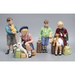 Royal Doulton figures - Limited Edition, Children of the Blitz 1990-92: Boy Evacuee HN3202, Girl