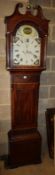 A George III mahogany eight day longcase clock, the painted dial marked H. Harris, H.204cm