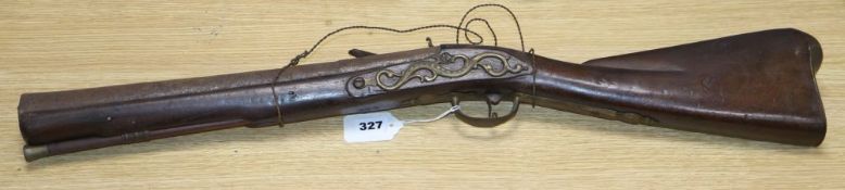 An 18th century flintlock blunderbuss, overall length 74cm