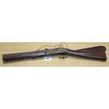 An 18th century flintlock blunderbuss, overall length 74cm