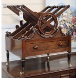 A Regency style rosewood three division Canterbury, W.50cm, D.38cm, H.56cm