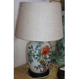 A Chinese famille rose lamp base