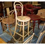 Four various bentwood chairs