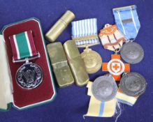 A collection of medals etc.