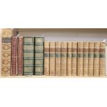 A collection of 18th and early 20th century bindings, including Brougham's Works, 11 vols,