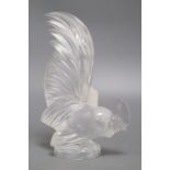 A Lalique glass 'cockerel' car mascot, height 21cm