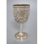 An early 20th century Chinese Export white metal goblet by Wang Hing, Hong Kong, 14.2cm, 159 grams.