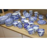 A group of Copeland Spode and other blue and white ceramics
