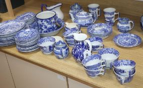 A group of Copeland Spode and other blue and white ceramics